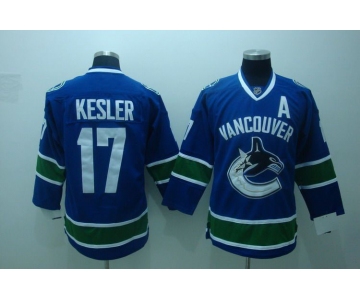 nhl vancouver canucks #17 kesler blue