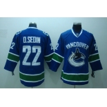 nhl vancouver canucks #22 d.sedin blue