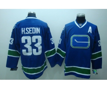 nhl vancouver canucks #33 h.sedin blue 3rd