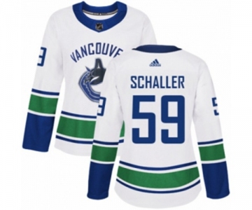 Women Adidas Vancouver Canucks #59 Tim Schaller Authentic White Away NHL Jersey