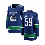 Women Vancouver Canucks #59 Tim Schaller Fanatics Branded Blue Home Breakaway NHL Jersey