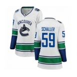 Women Vancouver Canucks #59 Tim Schaller Fanatics Branded White Away Breakaway NHL Jersey