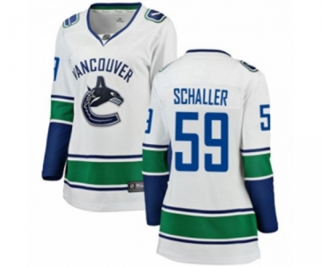 Women Vancouver Canucks #59 Tim Schaller Fanatics Branded White Away Breakaway NHL Jersey