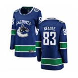 Women Vancouver Canucks #83 Jay Beagle Fanatics Branded Blue Home Breakaway NHL Jersey