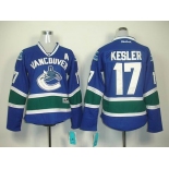 women nhl jerseys vancouver canucks #17 kesler blue