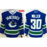 women nhl jerseys vancouver canucks #30 ryan miller blue