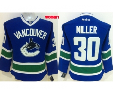 women nhl jerseys vancouver canucks #30 ryan miller blue