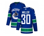 Youth Adidas Vancouver Canucks #30 Ryan Miller Blue Home Authentic Stitched NHL Jersey