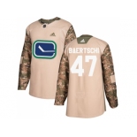 Youth Adidas Vancouver Canucks #47 Sven Baertschi Camo Authentic 2017 Veterans Day Stitched NHL Jersey