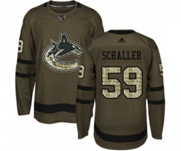 Youth Adidas Vancouver Canucks #59 Tim Schaller Authentic Green Salute to Service NHL Jersey