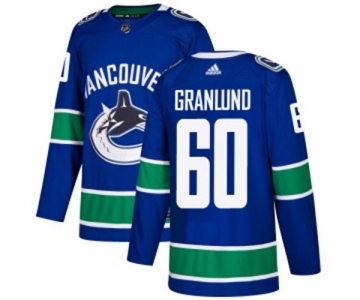 Youth Adidas Vancouver Canucks #60 Markus Granlund Premier Blue Home NHL Jersey