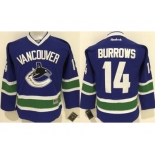 Youth Vancouver Canucks #14 Alex Burrows Blue Stitched NHL Jersey