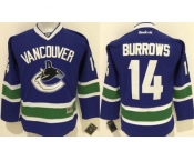 Youth Vancouver Canucks #14 Alex Burrows Blue Stitched NHL Jersey