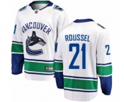 Youth Vancouver Canucks #21 Antoine Roussel Fanatics Branded White Away Breakaway NHL Jersey