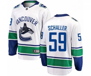 Youth Vancouver Canucks #59 Tim Schaller Fanatics Branded White Away Breakaway NHL Jersey