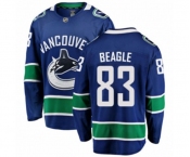 Youth Vancouver Canucks #83 Jay Beagle Fanatics Branded Blue Home Breakaway NHL Jersey