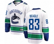 Youth Vancouver Canucks #83 Jay Beagle Fanatics Branded White Away Breakaway NHL Jersey