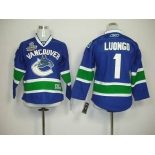 youth nhl jerseys vancouver canucks #1 luongo blue(2011 stanley cup)