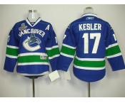 youth nhl jerseys vancouver canucks #17 kesler blue(2011 stanley cup)