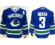 youth nhl jerseys vancouver canucks #3 kevin bieksa blue