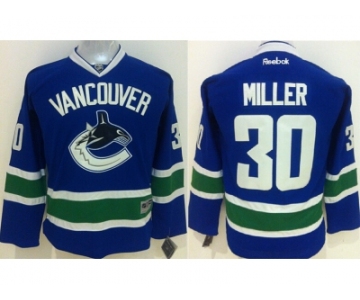 youth nhl jerseys vancouver canucks #30 ryan miller blue