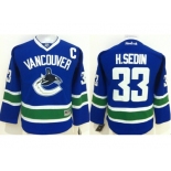 youth nhl jerseys vancouver canucks #33 h.sedin blue