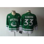 youth nhl jerseys vancouver canucks #33 h.sedin green(2011 new)