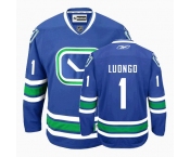 youth nhl vancouver canucks #1 luongo blue 3rd