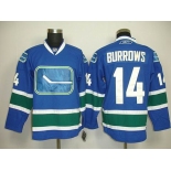 youth nhl vancouver canucks #14 burrows blue 3rd