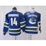 youth nhl vancouver canucks #14 burrows blue(2011 stanley cup)