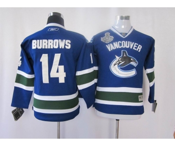 youth nhl vancouver canucks #14 burrows blue(2011 stanley cup)