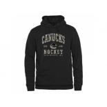 Men's Vancouver Canucks Black Camo Stack Pullover Hoodie