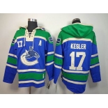 nhl jerseys vancouver canucks #17 kesler green-blue[pullover hooded sweatshirt][A patch]