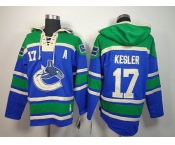 nhl jerseys vancouver canucks #17 kesler green-blue[pullover hooded sweatshirt][A patch]