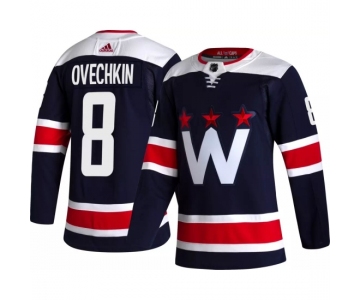 Adidas Men Washington Capitals 8 Alexander Ovechkin ADIZERO Navy Jersey