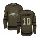 Adidas Washington Capitals #10 Brett Connolly Authentic Green Salute to Service NHL Jersey