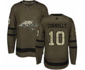 Adidas Washington Capitals #10 Brett Connolly Authentic Green Salute to Service NHL Jersey