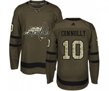 Adidas Washington Capitals #10 Brett Connolly Authentic Green Salute to Service NHL Jersey