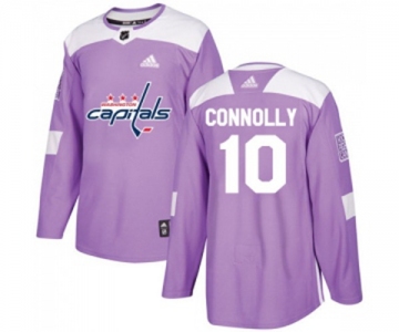 Adidas Washington Capitals #10 Brett Connolly Authentic Purple Fights Cancer Practice NHL Jersey