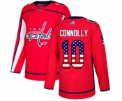 Adidas Washington Capitals #10 Brett Connolly Authentic Red USA Flag Fashion NHL Jersey