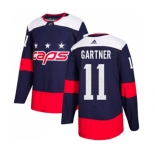 Adidas Washington Capitals #11 Mike Gartner Authentic Navy Blue 2018 Stadium Series NHL Jersey