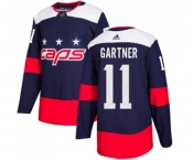 Adidas Washington Capitals #11 Mike Gartner Authentic Navy Blue 2018 Stadium Series NHL Jersey