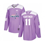 Adidas Washington Capitals #11 Mike Gartner Authentic Purple Fights Cancer Practice NHL Jersey