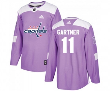 Adidas Washington Capitals #11 Mike Gartner Authentic Purple Fights Cancer Practice NHL Jersey