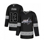 Adidas Washington Capitals #13 Jakub Vrana Authentic Black Team Logo Fashion NHL Jersey