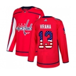 Adidas Washington Capitals #13 Jakub Vrana Authentic Red USA Flag Fashion NHL Jersey