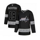 Adidas Washington Capitals #19 Nicklas Backstrom Authentic Black Team Logo Fashion NHL Jersey