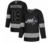 Adidas Washington Capitals #19 Nicklas Backstrom Authentic Black Team Logo Fashion NHL Jersey