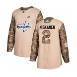 Adidas Washington Capitals #2 Matt Niskanen Authentic Camo Veterans Day Practice NHL Jersey