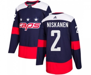 Adidas Washington Capitals #2 Matt Niskanen Authentic Navy Blue 2018 Stadium Series NHL Jersey